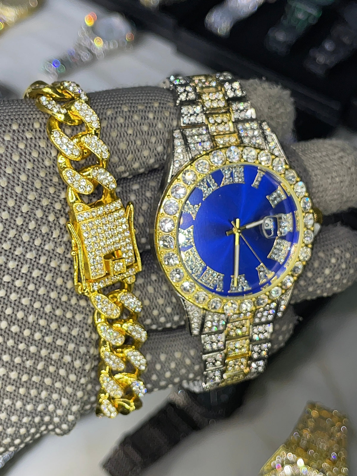 COMBO DE RELOJ Y PULSERA + RECORTADOR DE RELOJ  (ACERO INOXIDABLE)