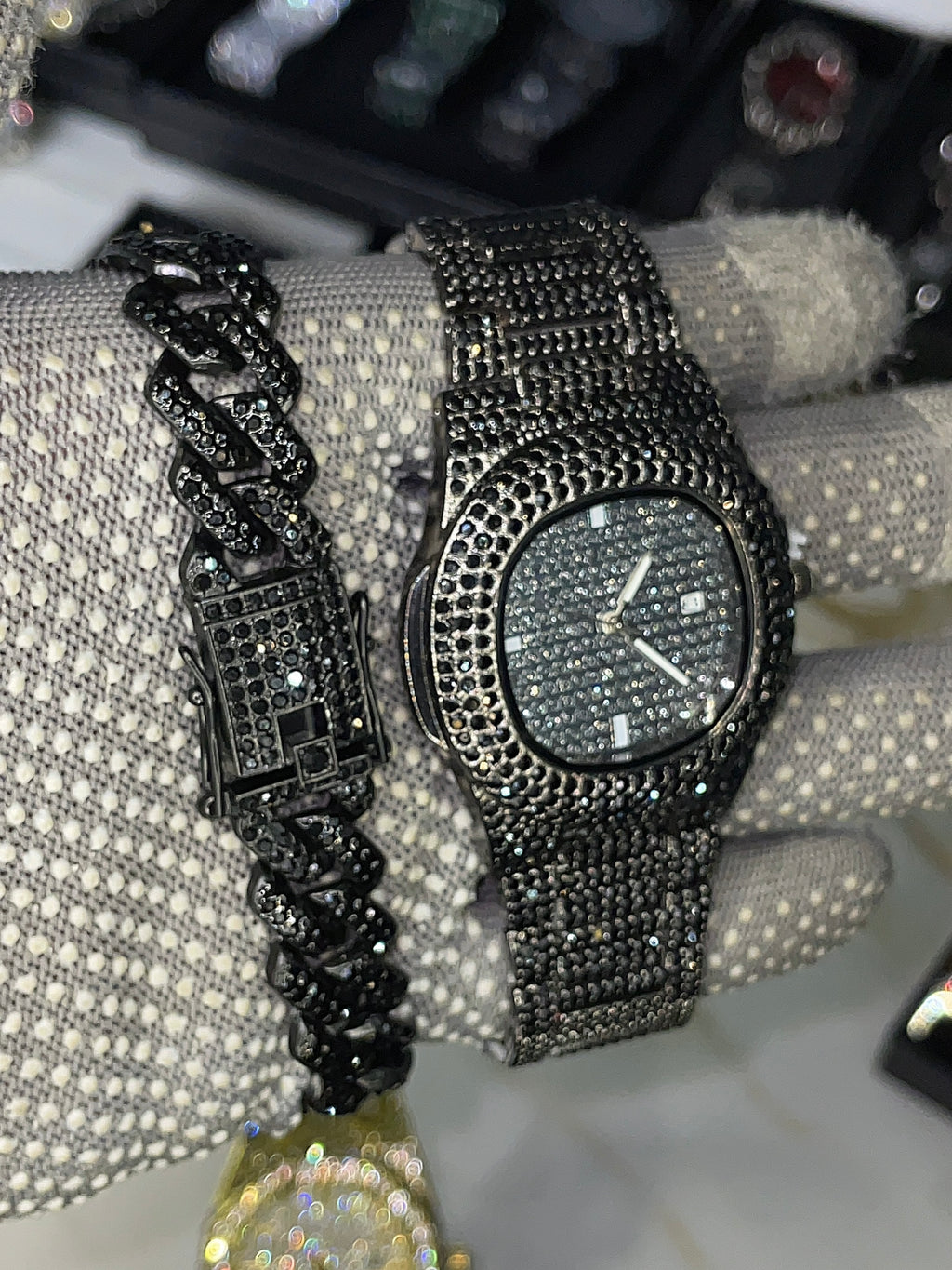 COMBO DE RELOJ Y PULSERA + RECORTADOR DE RELOJ  (ACERO INOXIDABLE)