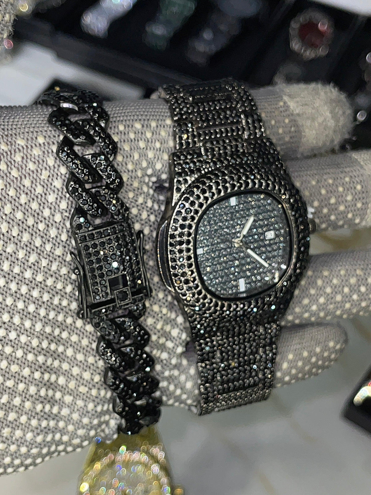 COMBO DE RELOJ Y PULSERA + RECORTADOR DE RELOJ  (ACERO INOXIDABLE)