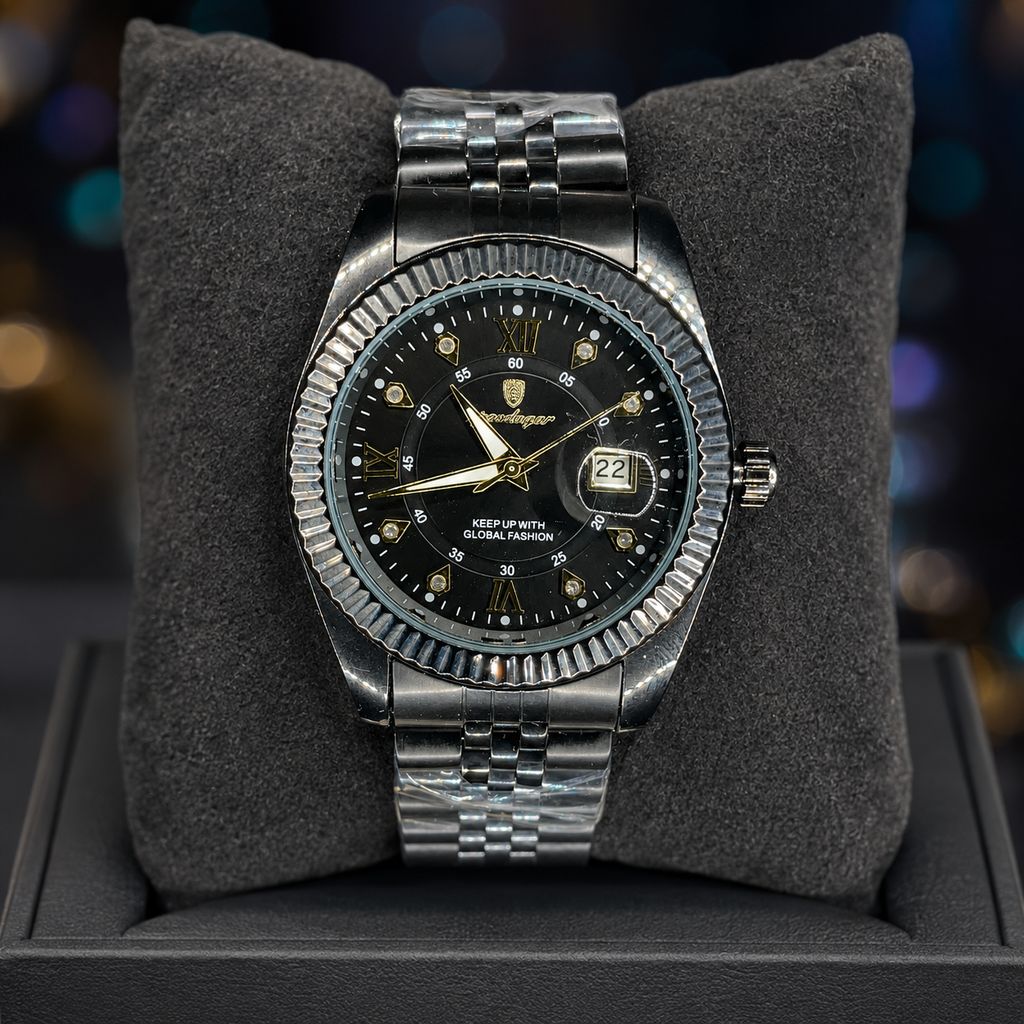 POEDEGAR 910 RELOJES DE ACERO INOXIDABLE, CRISTAL DE ZAFIRO