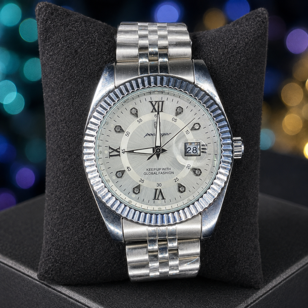 POEDEGAR 910 RELOJES DE ACERO INOXIDABLE, CRISTAL DE ZAFIRO