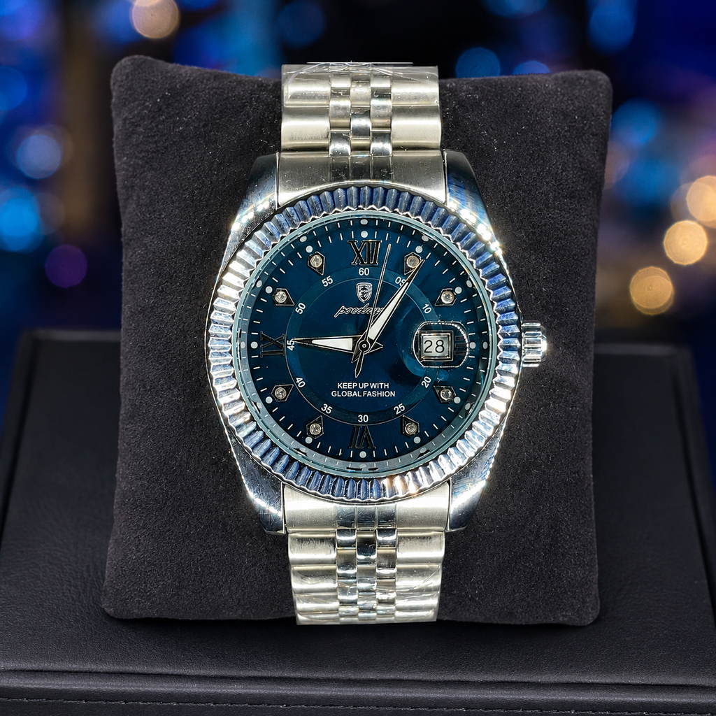 POEDEGAR 910 RELOJES DE ACERO INOXIDABLE, CRISTAL DE ZAFIRO