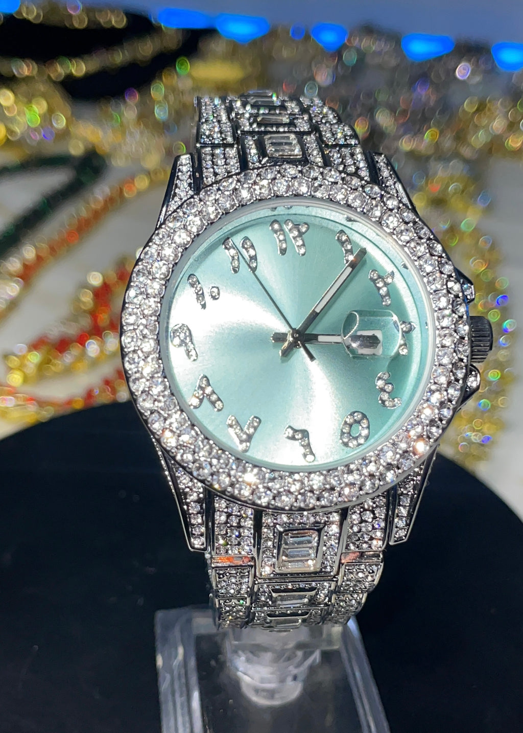 RELOJ ÁRABE TURQUESA
