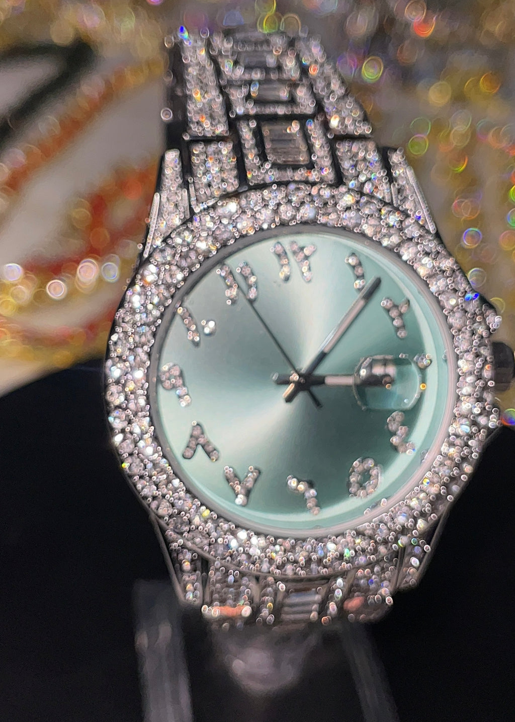 RELOJ ÁRABE TURQUESA