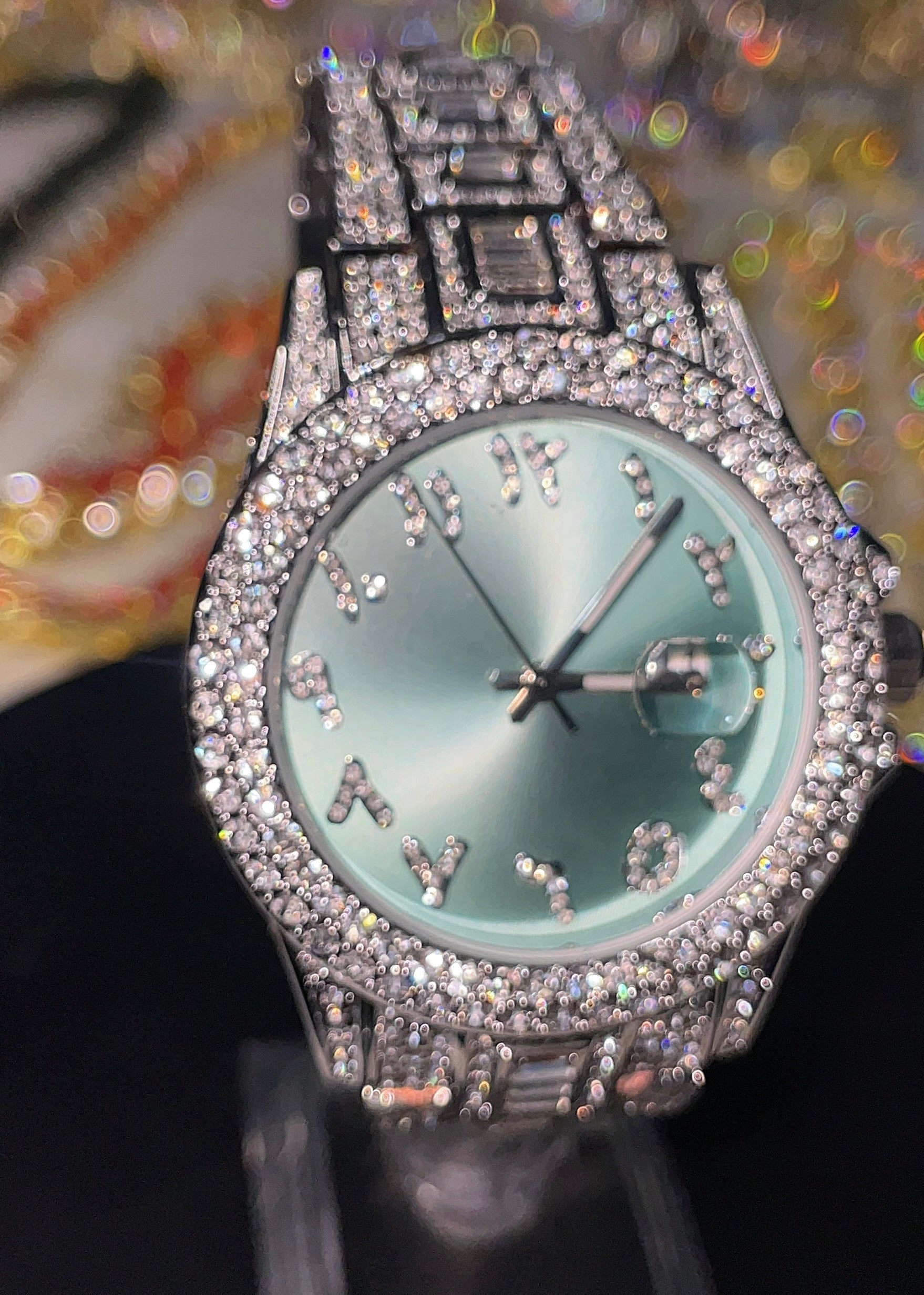 RELOJ ÁRABE TURQUESA