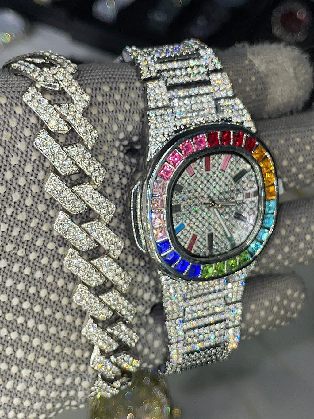 COMBO DE RELOJ Y PULSERA + RECORTADOR DE RELOJ  (ACERO INOXIDABLE)