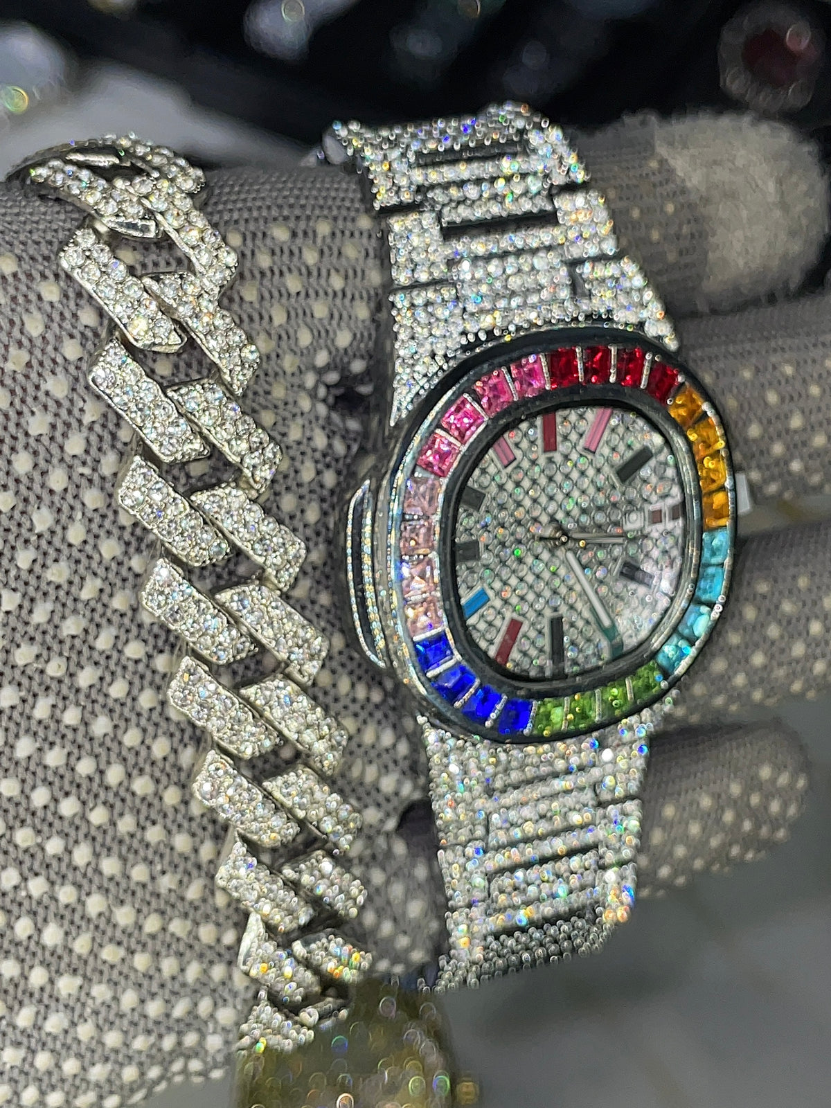COMBO DE RELOJ Y PULSERA + RECORTADOR DE RELOJ  (ACERO INOXIDABLE)