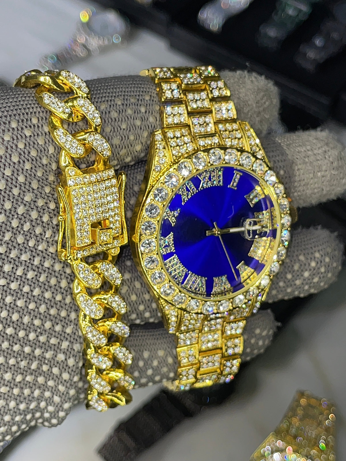 COMBO DE RELOJ Y PULSERA + RECORTADOR DE RELOJ  (ACERO INOXIDABLE)