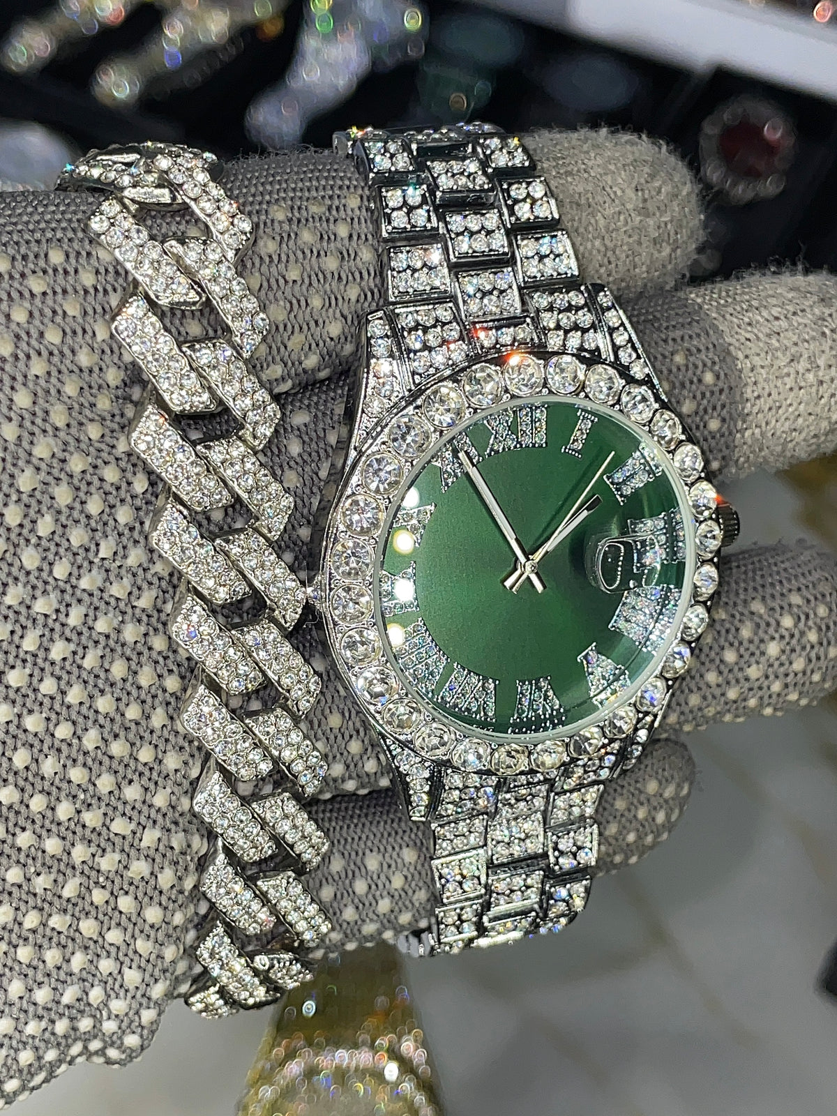 COMBO DE RELOJ Y PULSERA + RECORTADOR DE RELOJ  (ACERO INOXIDABLE)
