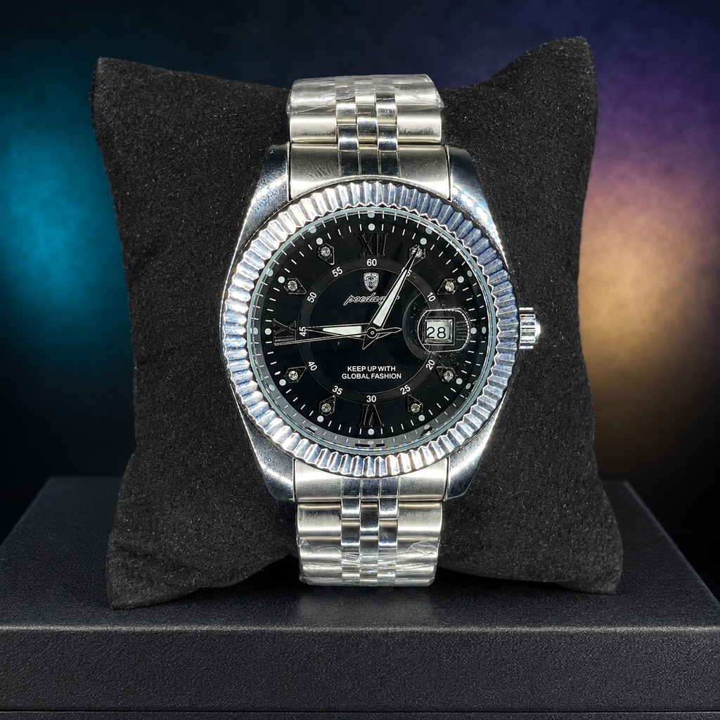 POEDEGAR 910 RELOJES DE ACERO INOXIDABLE, CRISTAL DE ZAFIRO