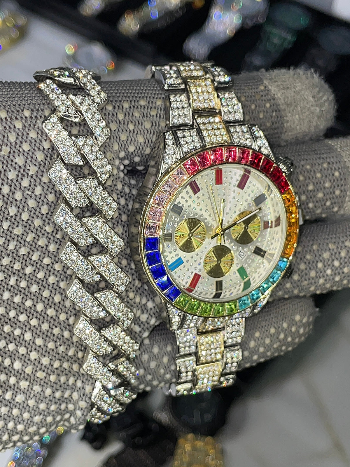 COMBO DE RELOJ Y PULSERA + RECORTADOR DE RELOJ  (ACERO INOXIDABLE)